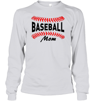 Baseball Mom Shirt, Long Sleeve, Hoodie, and Sweatshirt With Baseball Stripes