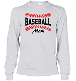 Baseball Mom Shirt, Long Sleeve, Hoodie, and Sweatshirt With Baseball Stripes