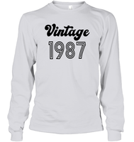 1987 Retro Vintage Birth Year Blast Unisex Long Sleeve Classic Tee