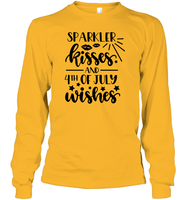 Sparkler Kisses 4th Of July Shirt Unisex Long Sleeve Classic Tee