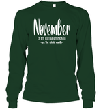 November Birthday Month Unisex Long Sleeve Classic Tee