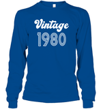1980 Retro Vintage Birth Year Blast Unisex Long Sleeve Classic Tee