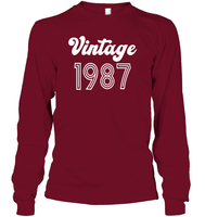 1987 Retro Vintage Birth Year Blast Unisex Long Sleeve Classic Tee