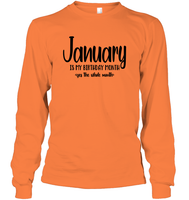 January Birthday Month Unisex Long Sleeve Classic Tee