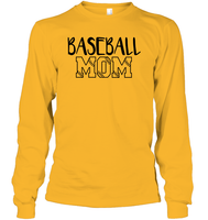 Baseball Mom Shirt Unisex Long Sleeve Classic Tee With Baseball Stripes