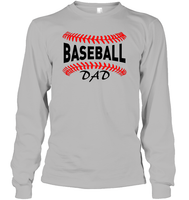 Baseball Dad Shirt, Long Sleeve, Hoodie, and Sweatshirt With Baseball Stripes
