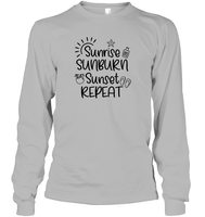 Sunrise. Sunburn. Sunset. Repeat Summer Shirt Unisex Long Sleeve Classic Tee