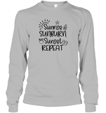 Sunrise. Sunburn. Sunset. Repeat Summer Shirt Unisex Long Sleeve Classic Tee