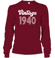 1940 Retro Vintage Birth Year Blast Unisex Long Sleeve Classic Tee