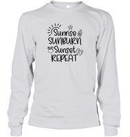 Sunrise. Sunburn. Sunset. Repeat Summer Shirt Unisex Long Sleeve Classic Tee