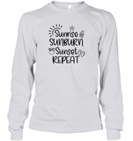 Sunrise. Sunburn. Sunset. Repeat Summer Shirt Unisex Long Sleeve Classic Tee
