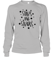 Stars And Stripes 4th Of July Shirt Unisex Long Sleeve Classic Tee