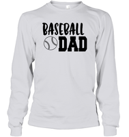 Baseball Dad Shirt Unisex Long Sleeve Classic Tee With Baseball