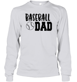 Baseball Dad Shirt Unisex Long Sleeve Classic Tee With Baseball