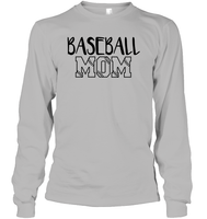 Baseball Mom Shirt Unisex Long Sleeve Classic Tee With Baseball Stripes