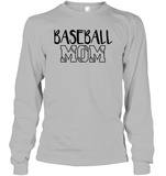 Baseball Mom Shirt Unisex Long Sleeve Classic Tee With Baseball Stripes
