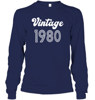 1980 Retro Vintage Birth Year Blast Unisex Long Sleeve Classic Tee