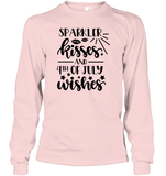 Sparkler Kisses 4th Of July Shirt Unisex Long Sleeve Classic Tee