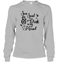 Sun Sand & A Drink In My Hand Bachelorette Unisex Long Sleeve Classic Tee For Women