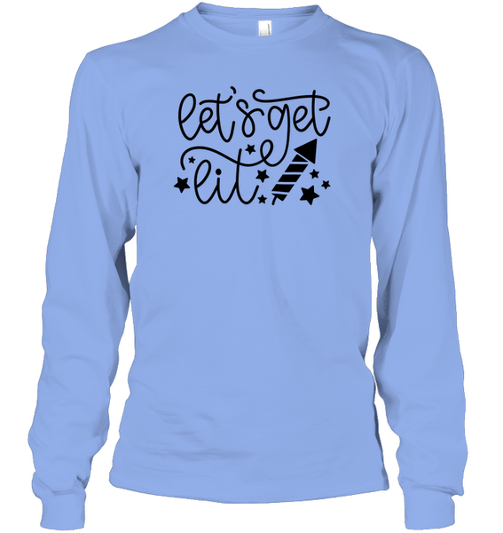 Let's Get Lit 4th Of July Shirt Unisex Long Sleeve Classic Tee