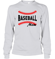 Baseball Mom Shirt, Long Sleeve, Hoodie, and Sweatshirt With Baseball Stripes