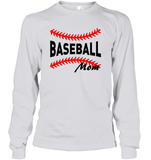 Baseball Mom Shirt, Long Sleeve, Hoodie, and Sweatshirt With Baseball Stripes