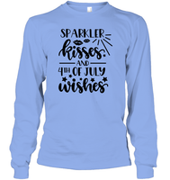 Sparkler Kisses 4th Of July Shirt Unisex Long Sleeve Classic Tee