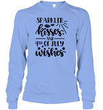 Sparkler Kisses 4th Of July Shirt Unisex Long Sleeve Classic Tee