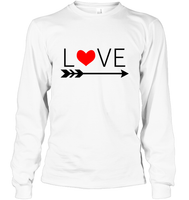 Valentine's Day Shirt For Adults Love Heart With Arrow