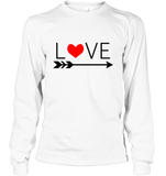Valentine's Day Shirt For Adults Love Heart With Arrow