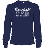 Baseball Dad Shirt Unisex Long Sleeve Classic Tee With Baseball Stripes