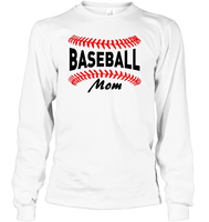 Baseball Mom Shirt, Long Sleeve, Hoodie, and Sweatshirt With Baseball Stripes