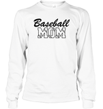 Baseball Mom Shirt Unisex Long Sleeve Classic Tee With Baseball Stripes