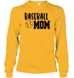 Baseball Mom Shirt Unisex Long Sleeve Classic Tee With Baseball