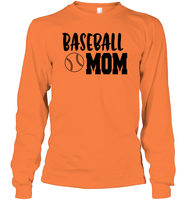 Baseball Mom Shirt Unisex Long Sleeve Classic Tee With Baseball
