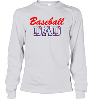 Baseball Dad Shirt, Long Sleeve, Hoodie, and Sweatshirt With Baseball Stripes