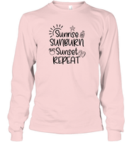 Sunrise. Sunburn. Sunset. Repeat Summer Shirt Unisex Long Sleeve Classic Tee