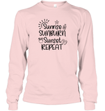 Sunrise. Sunburn. Sunset. Repeat Summer Shirt Unisex Long Sleeve Classic Tee