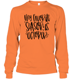 My Favorite Season Is October Shirt – Celebrate Spooky Season in Style Unisex Long Sleeve Classic Tee