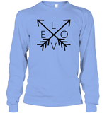 Love With Arrows Valentine's Day Unisex Long Sleeve Classic Tee