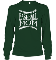 Baseball Mom Shirt Unisex Long Sleeve Classic Tee With Baseball Stripes