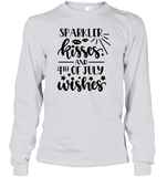 Sparkler Kisses 4th Of July Shirt Unisex Long Sleeve Classic Tee