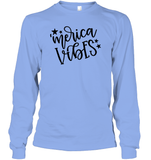 Merica Vibes 4th Of July Shirt Unisex Long Sleeve Classic Tee