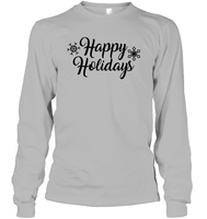 Happy Holidays Christmas Shirt Unisex Long Sleeve Classic Tee