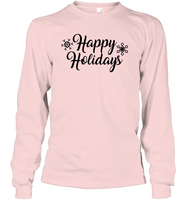 Happy Holidays Christmas Shirt Unisex Long Sleeve Classic Tee