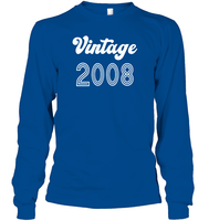 2008 Retro Vintage Birth Year Blast Unisex Long Sleeve Classic Tee