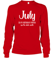 July Birthday Month Unisex Long Sleeve Classic Tee