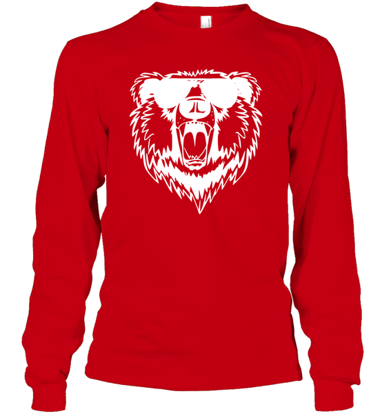 Cool Angry Grizzly Bear Shirt Unisex Long Sleeve Classic Tee