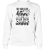 Sparkler Kisses 4th Of July Shirt Unisex Long Sleeve Classic Tee