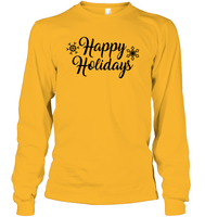 Happy Holidays Christmas Shirt Unisex Long Sleeve Classic Tee